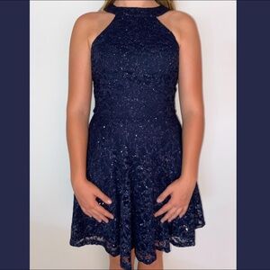 B. Darlin Blue Lace Dress